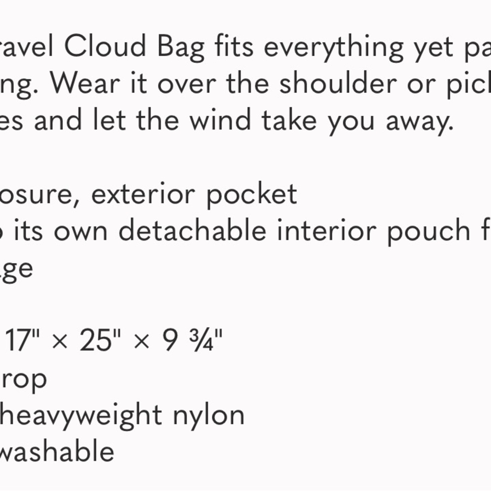Baggu Travel Cloud bag in black & white pixelated gingham - Picture 12 of 12